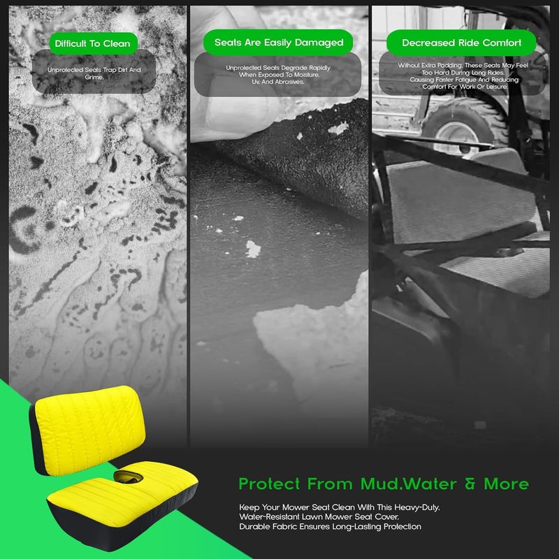 Rogierra LP66449 Mid-Size Bench Seat Cover for John Deere Gator XUV560 XUV590 - Waterproof Oxford 300D Fabric, Durable & Comfortable Cushion Protection - Image 3